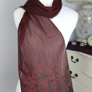 Red and black scarf